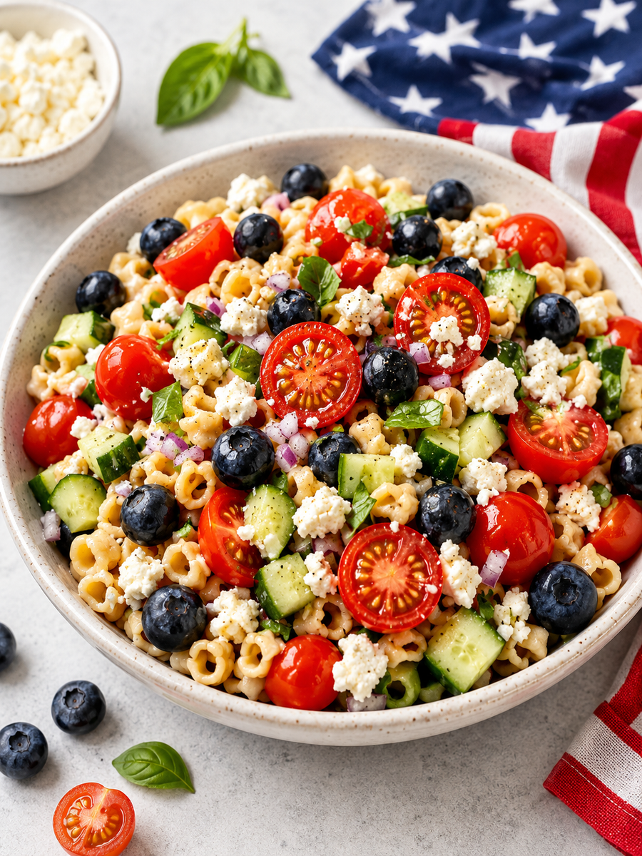 High-Protein Chickpea Pasta Salad