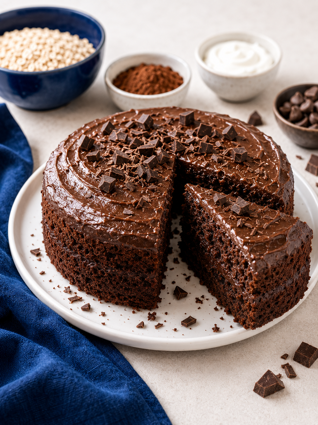 Healthy Chocolate Protein Cake for the Whole Family