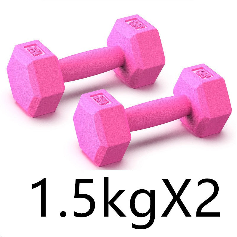 Rubberized Dumbbells Set – Arm Muscle Training Weights
