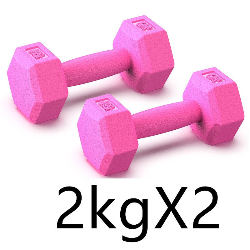 Rubberized Dumbbells Set – Arm Muscle Training Weights