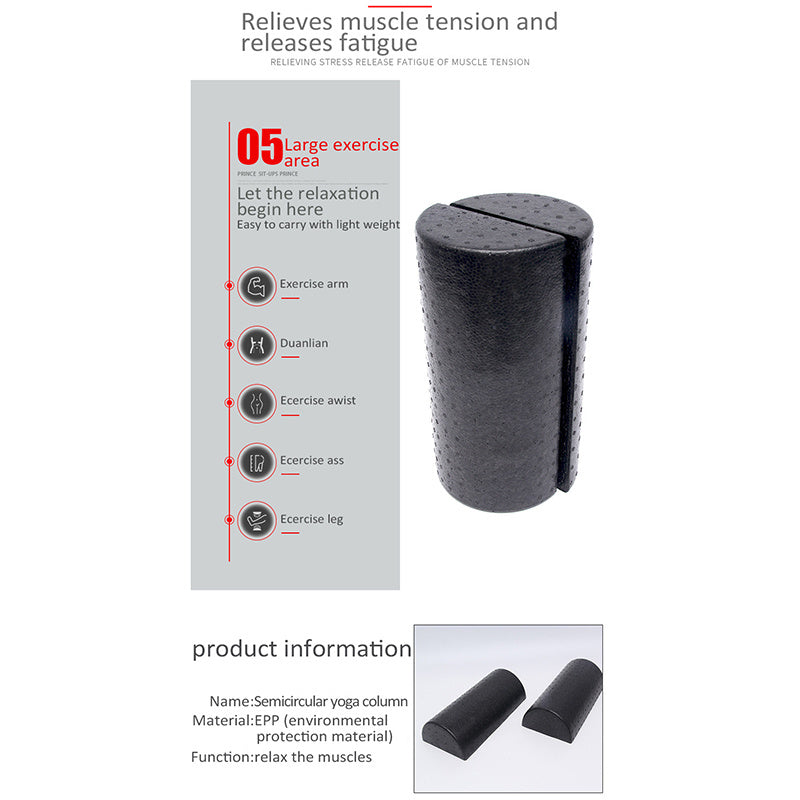 EPP Half Round Foam Roller – Yoga & Muscle Massage Tool