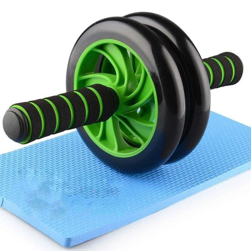 Dual Wheel Ab Roller – Core Trainer with Knee Pad
