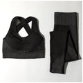 Textured Leggings & Sports Bra Pilates Set