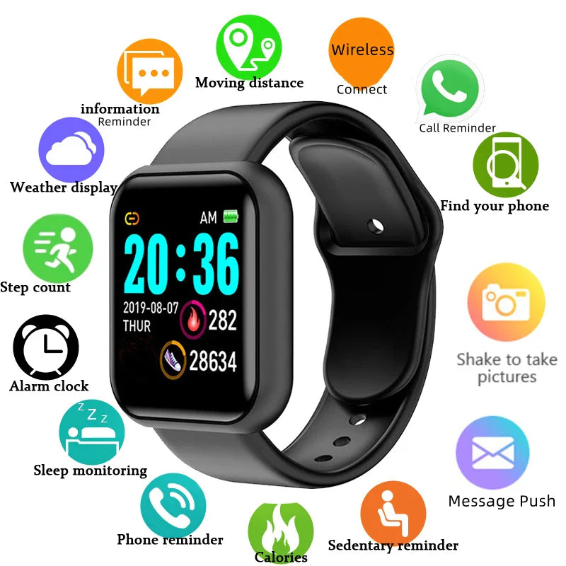 Multifunctional Bluetooth Smart Watch – Fitness & Music Tracker