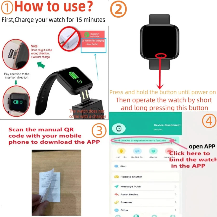 Multifunctional Bluetooth Smart Watch – Fitness & Music Tracker