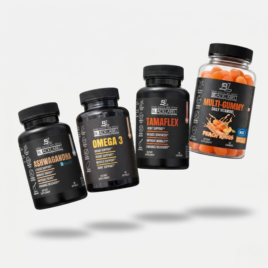 Health & Wellness Stack bundle: Ashwagandha, Omega 3, Tamaflex, Multi-Gummy
