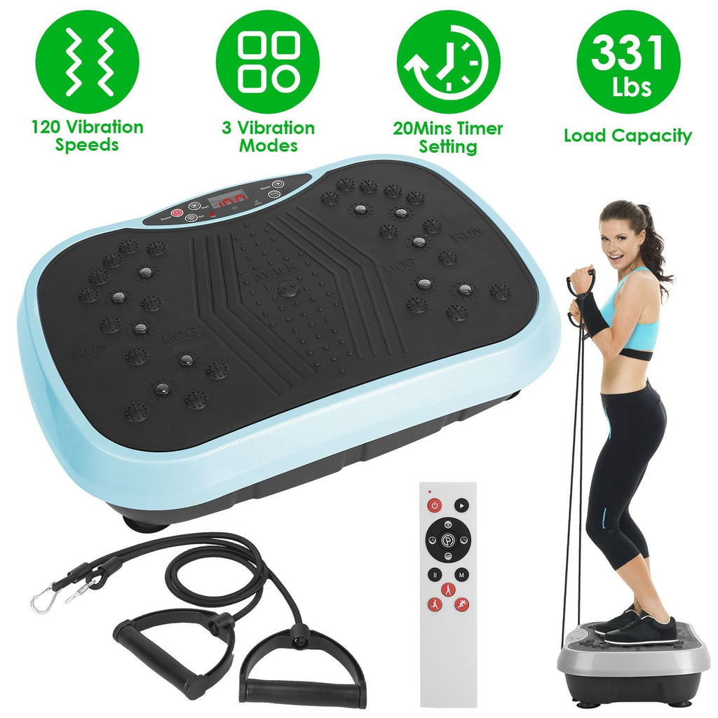 Vibration Exercise Machine With Resistant Bands Remote Control