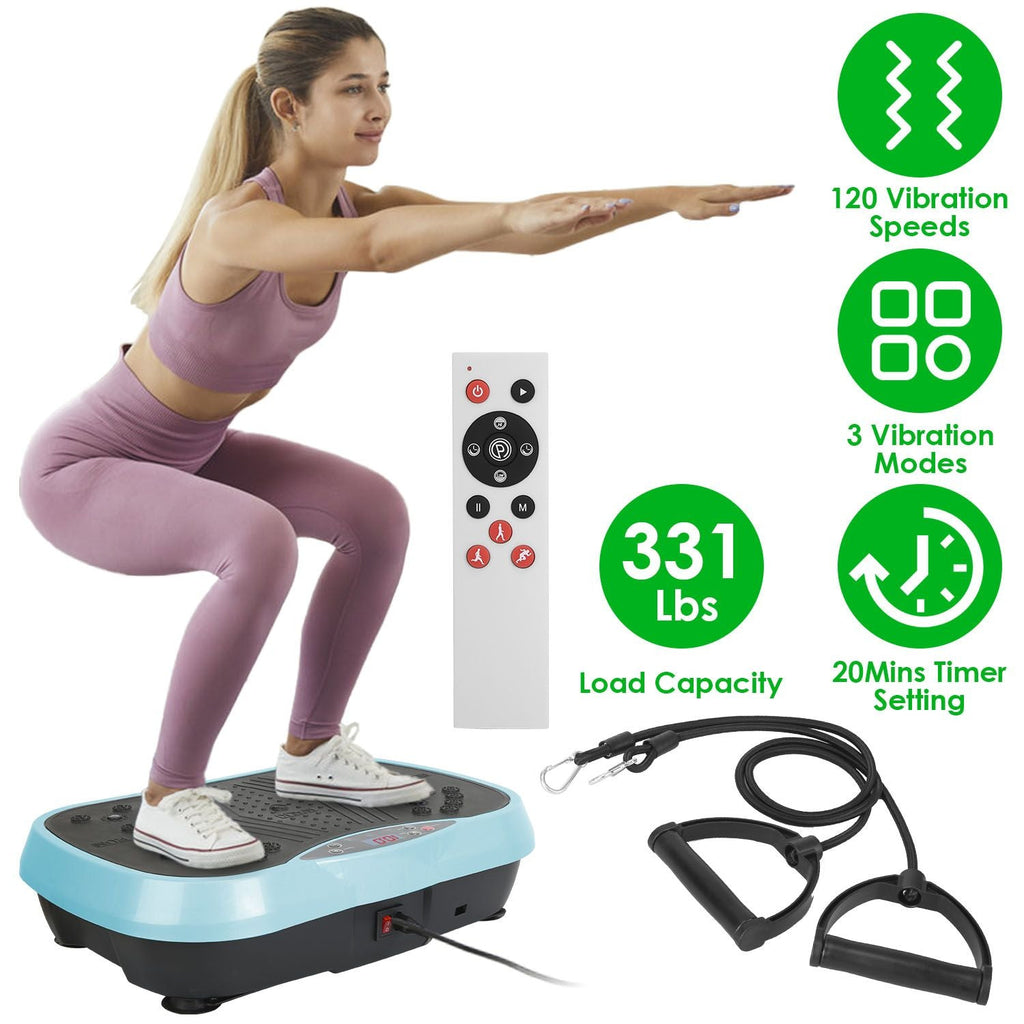 Vibration Exercise Machine With Resistant Bands Remote Control