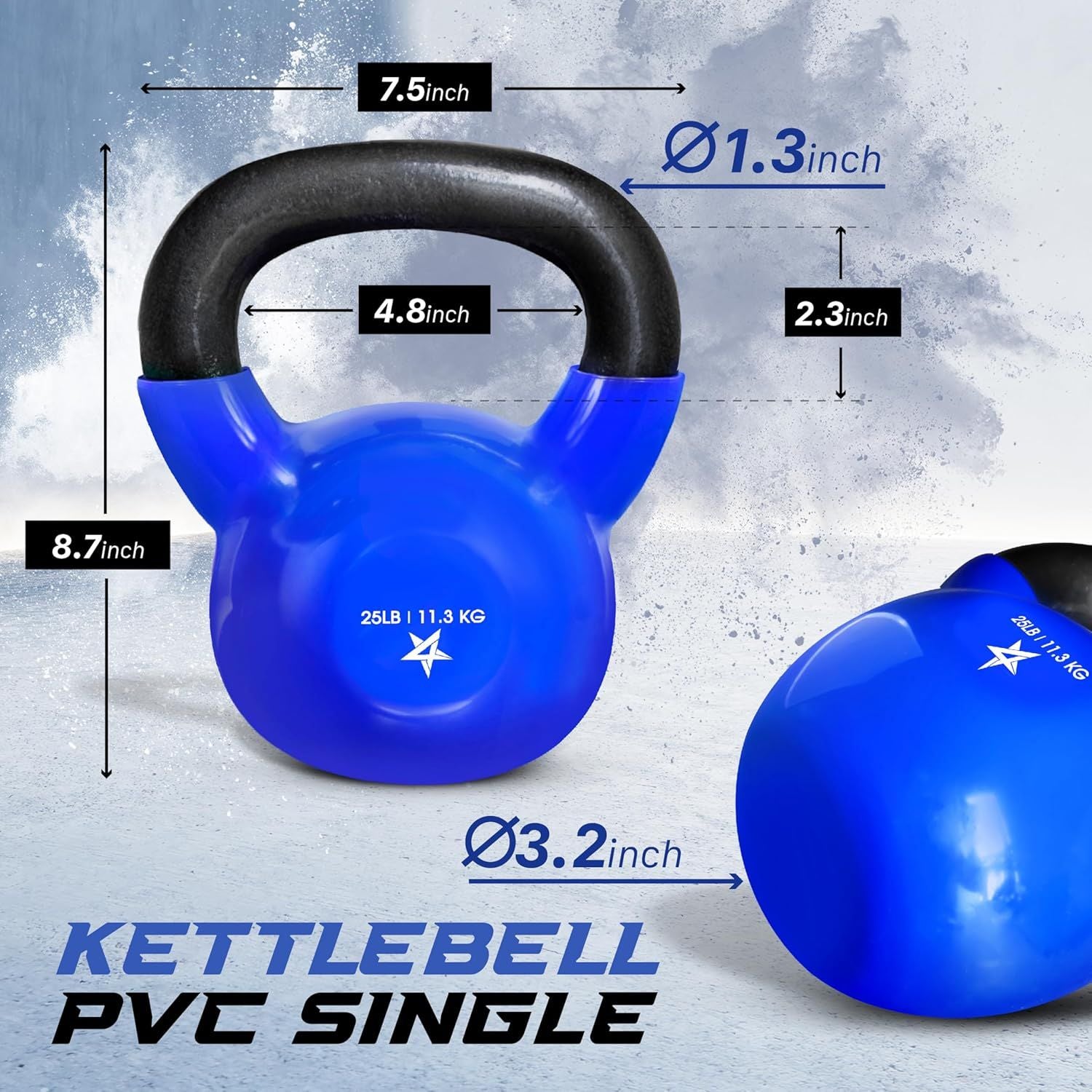 Vinyl Coated Cast Iron Kettlebell (5–100 LB) – Strength Training