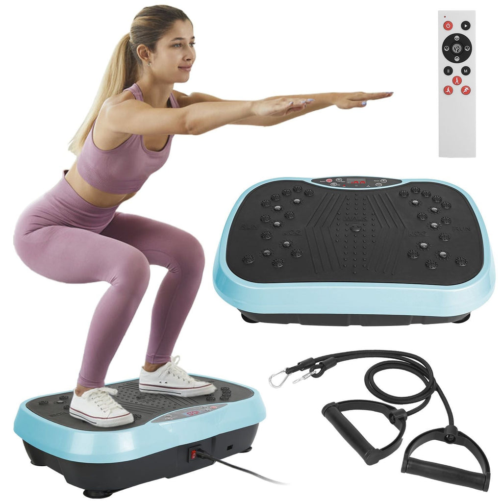 Vibration Exercise Machine With Resistant Bands Remote Control