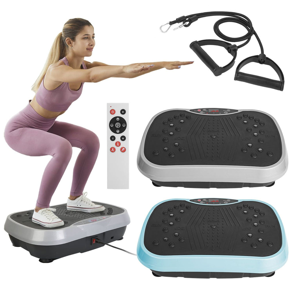 Vibration Exercise Machine With Resistant Bands Remote Control