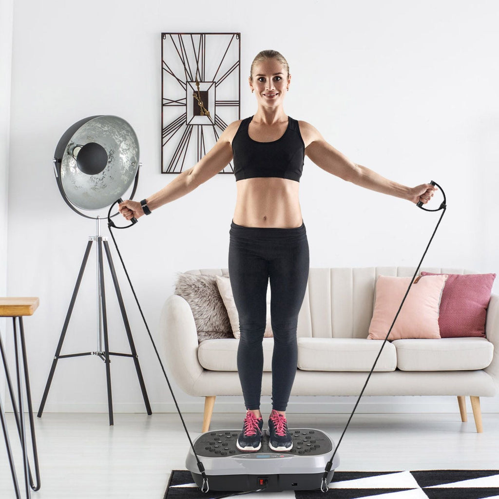 Vibration Exercise Machine With Resistant Bands Remote Control