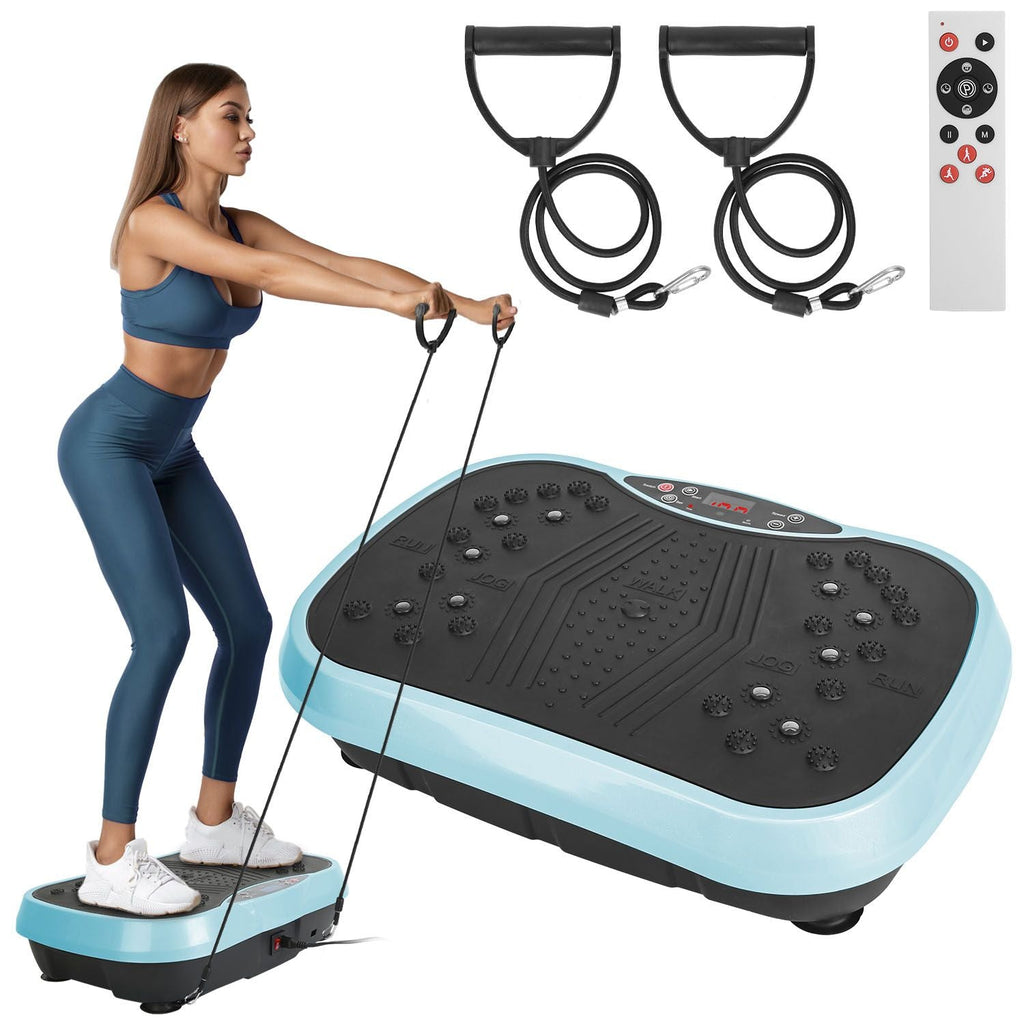 Vibration Exercise Machine With Resistant Bands Remote Control