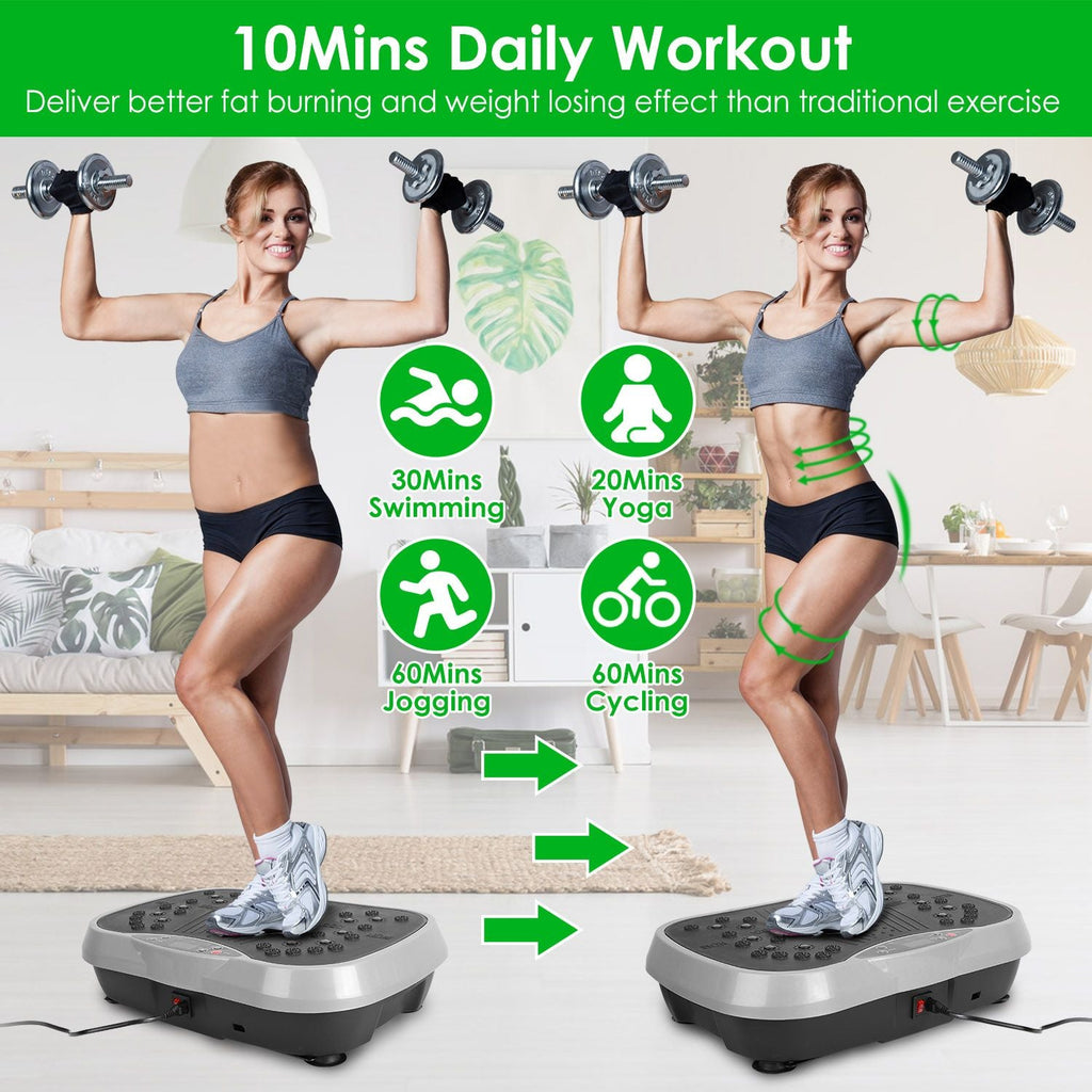 Vibration Exercise Machine With Resistant Bands Remote Control
