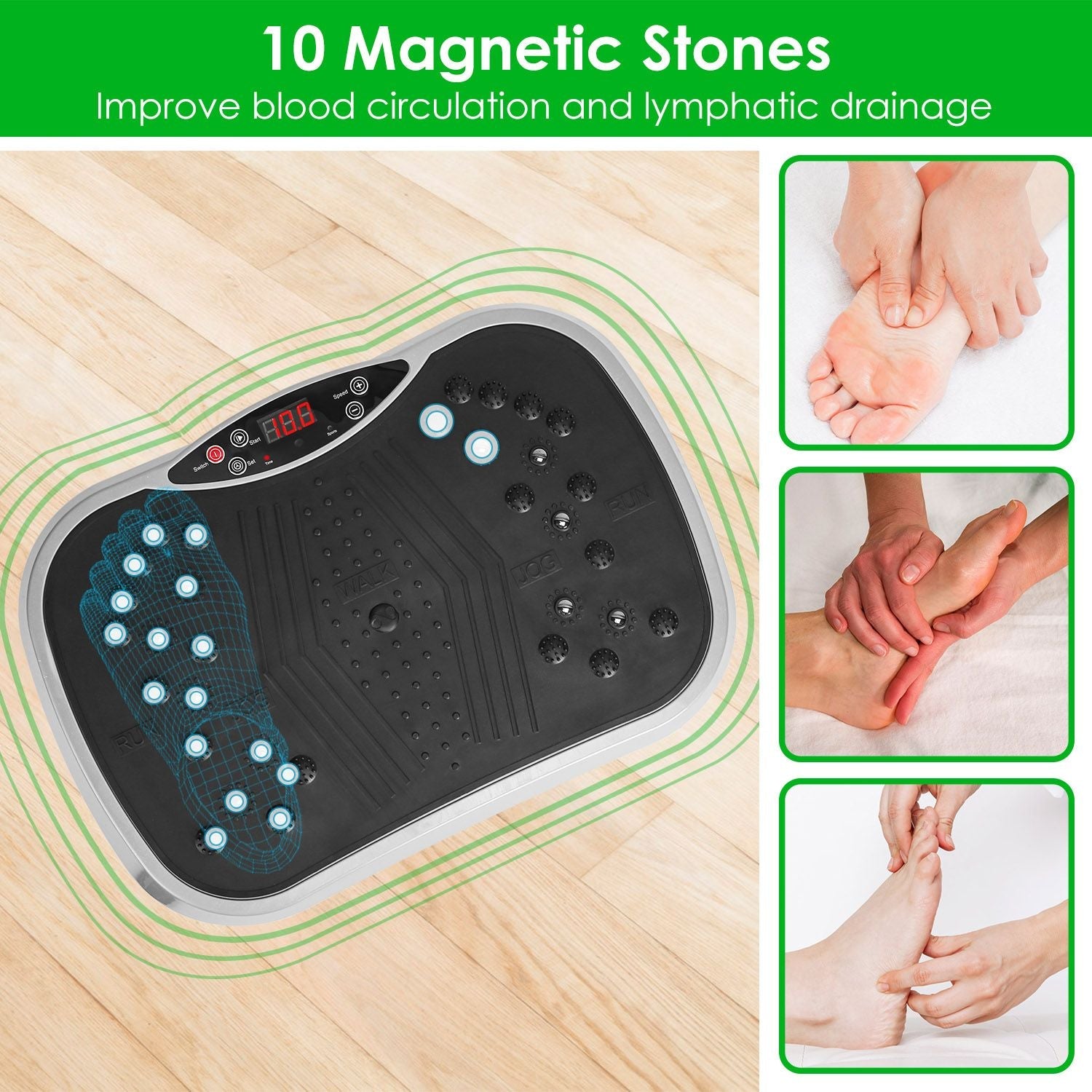 Vibration Exercise Machine With Resistant Bands Remote Control